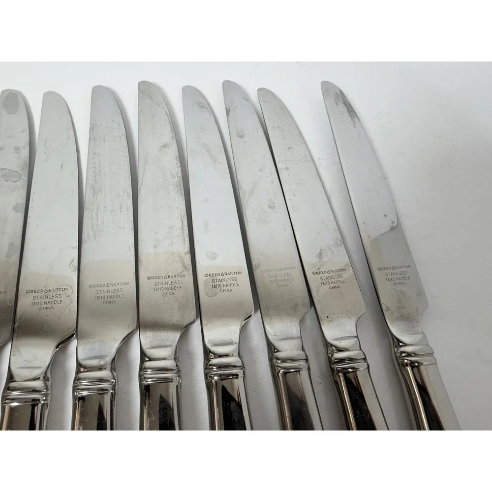 Reed & Barton Perspective Stainless Dinner Knives Lot Of 11 Replacements